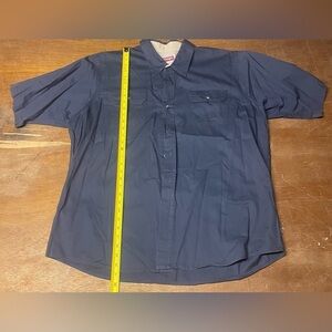 Wrangler Button Down Shirt - Royal Blue - Shirt Sleeve - Men’s Size 2XL
